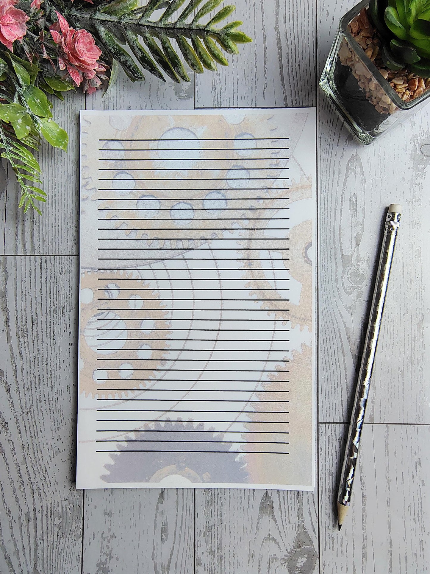 Vintage Steampunk Stationery Paper-Hal Sheet