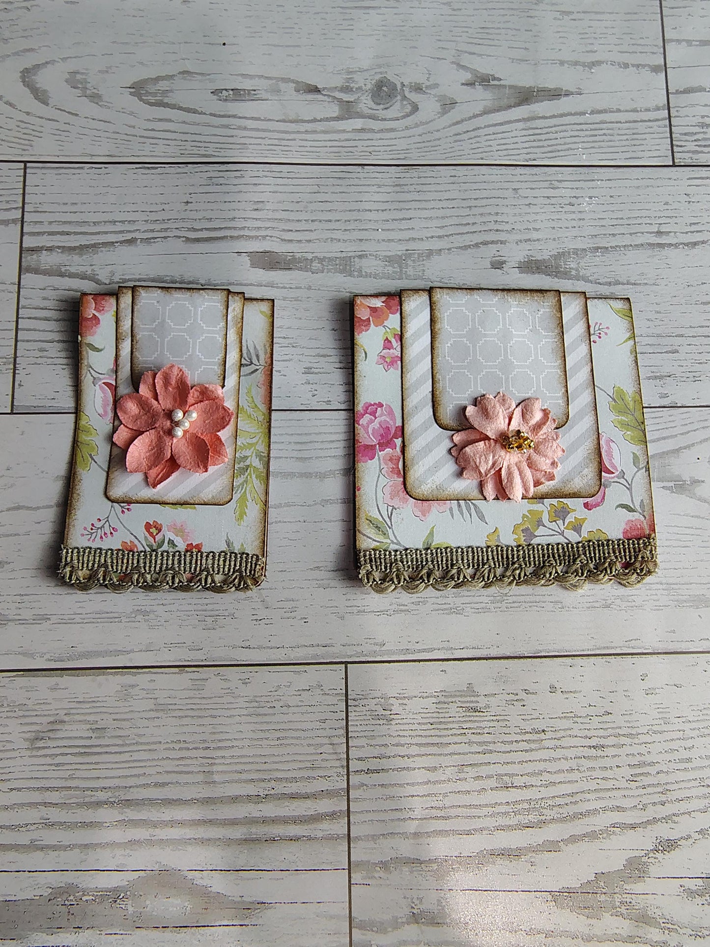 Junk journal Vintage Inspired Hidden Paperclips set of 2