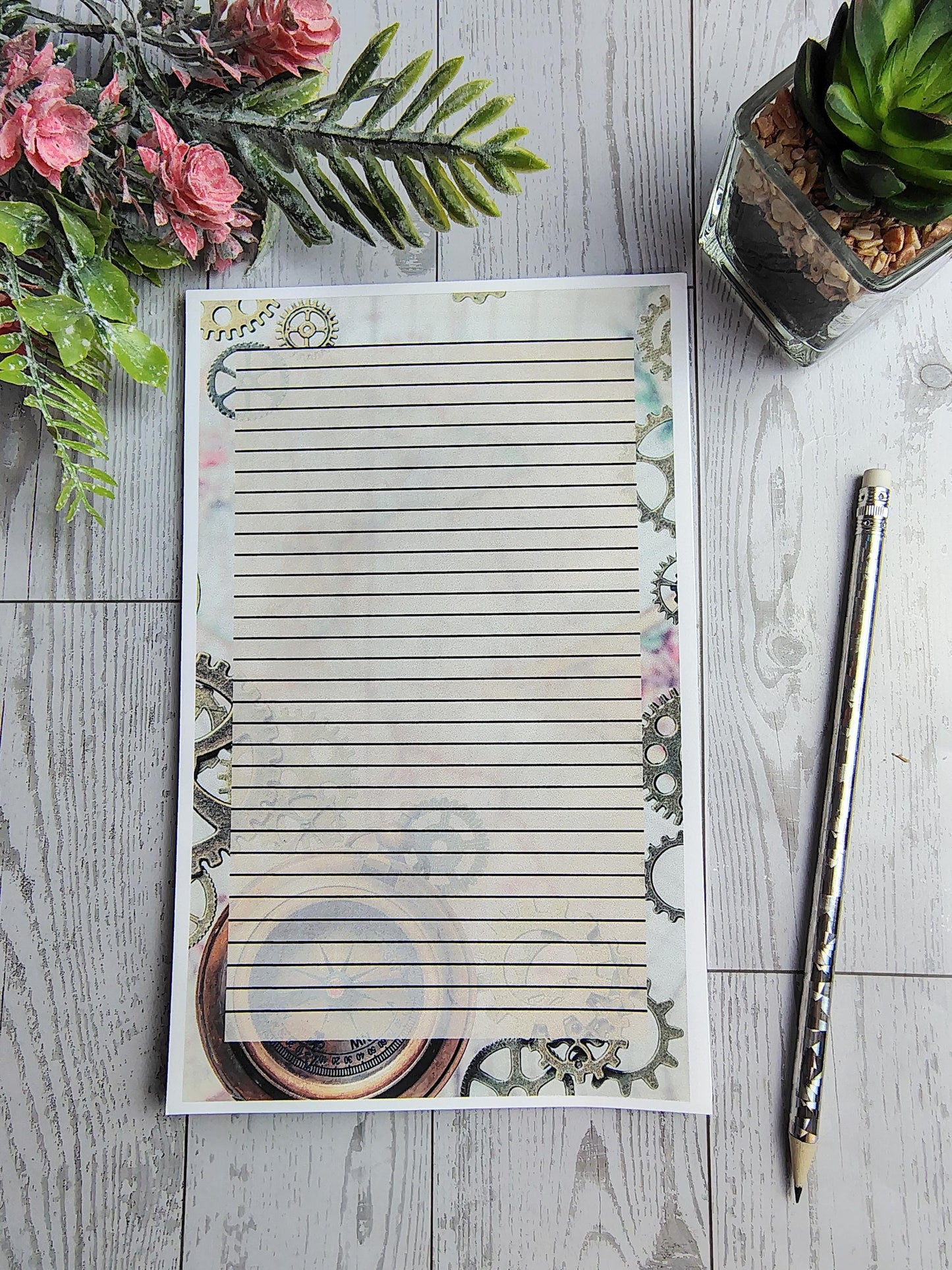 Vintage Steampunk Stationery Paper-Hal Sheet