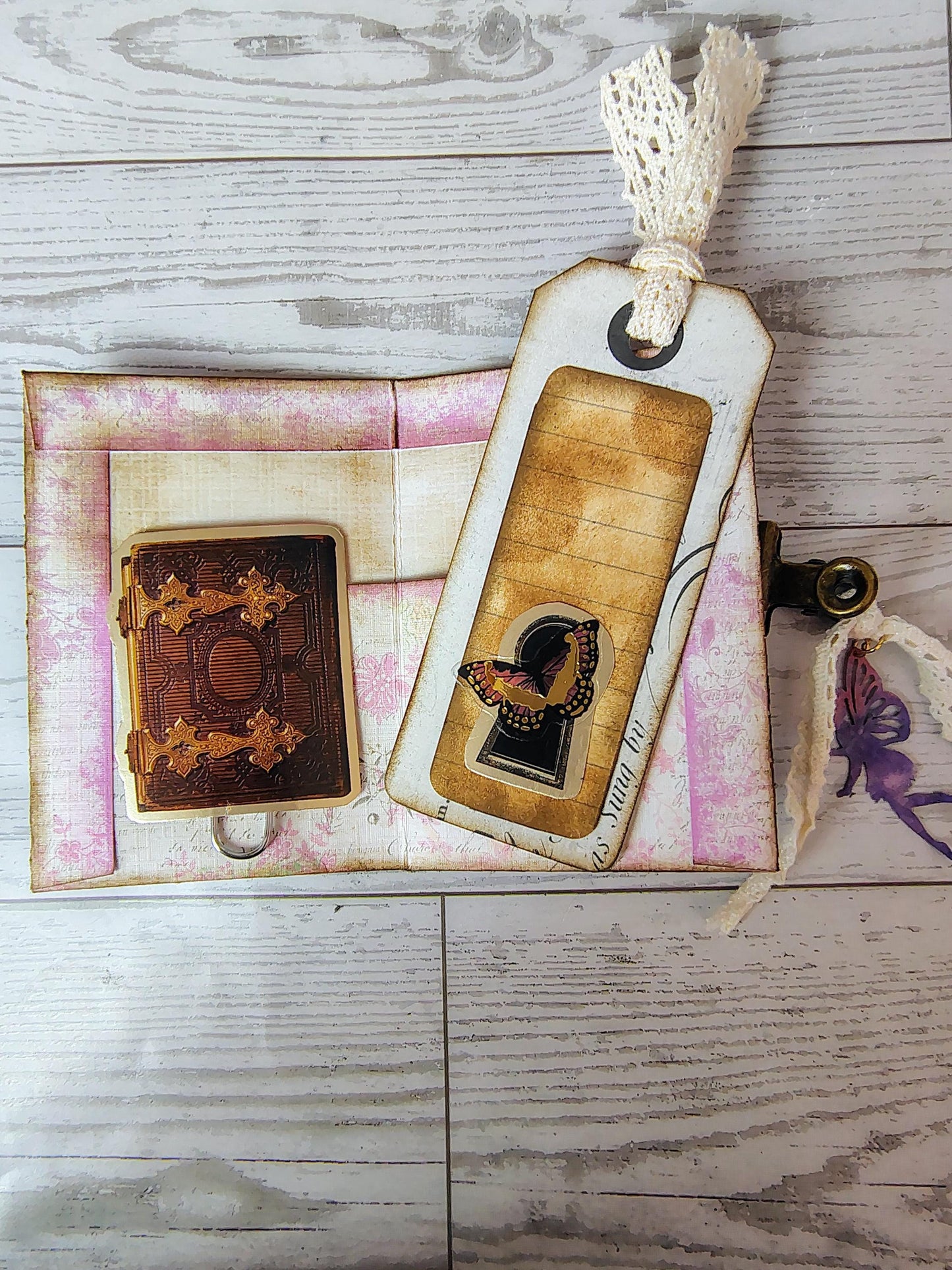Junk Journal Pockets and Tag Mini Folder Ephemera