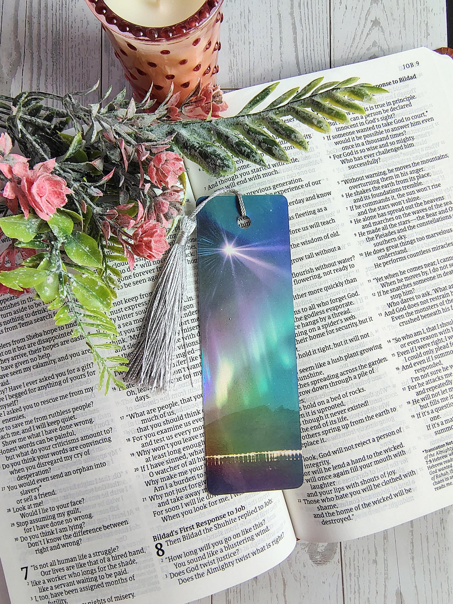 Aurora Borealis Bookmarks with Tassels
