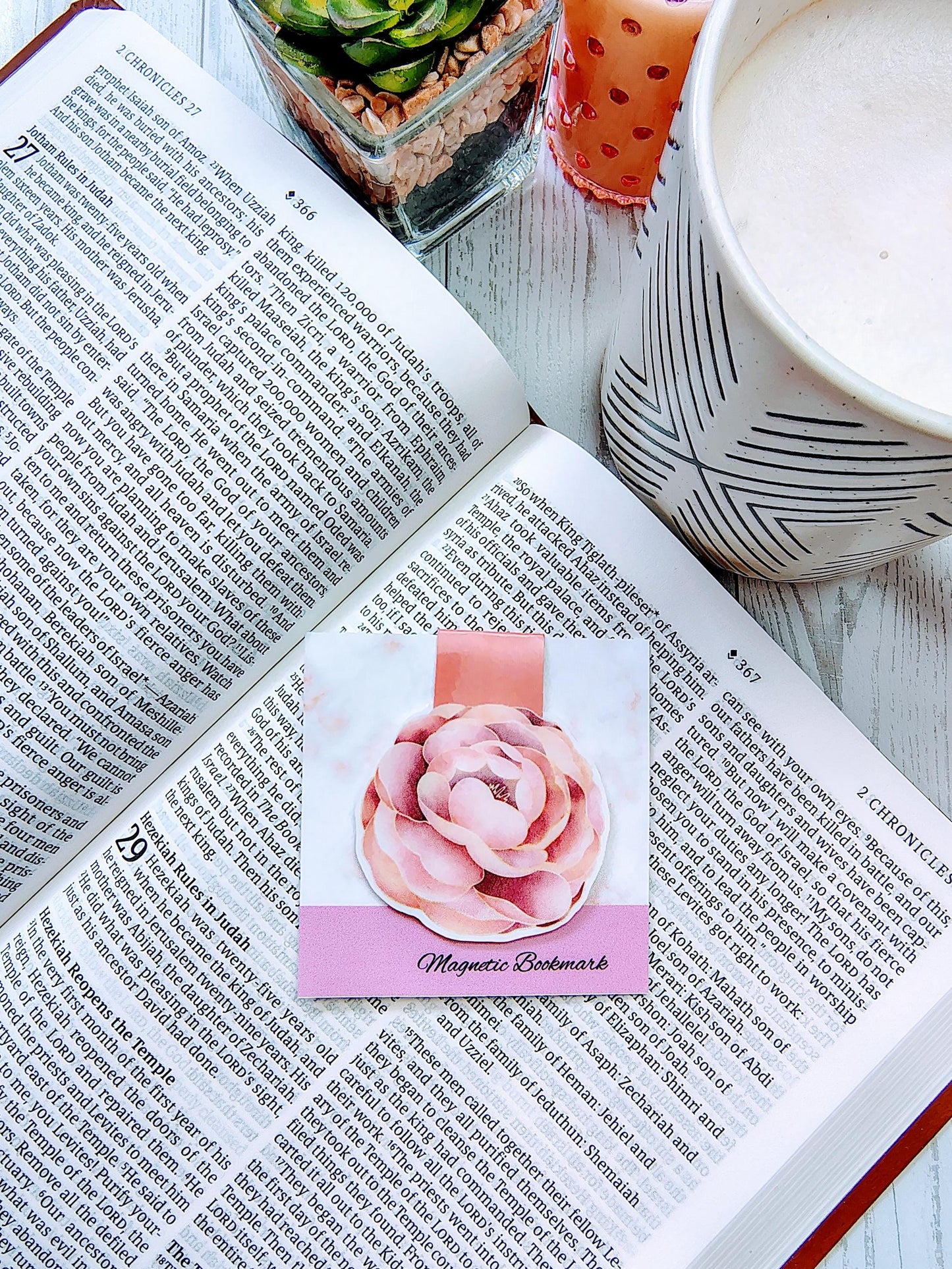 Bright Colorful Floral Magnetic Bookmarks