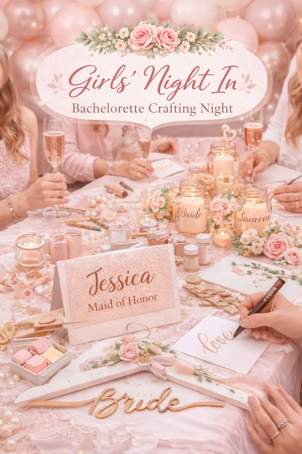 Bachelorette Craft Night & Girls’ Night In Wedding Experiences | AVRose