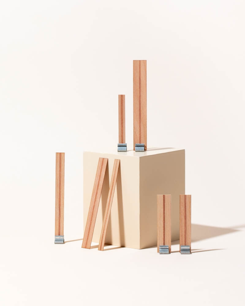 100 Wood Wicks for Candles Making - Smokeless Wooden Candle Wicks Crackling