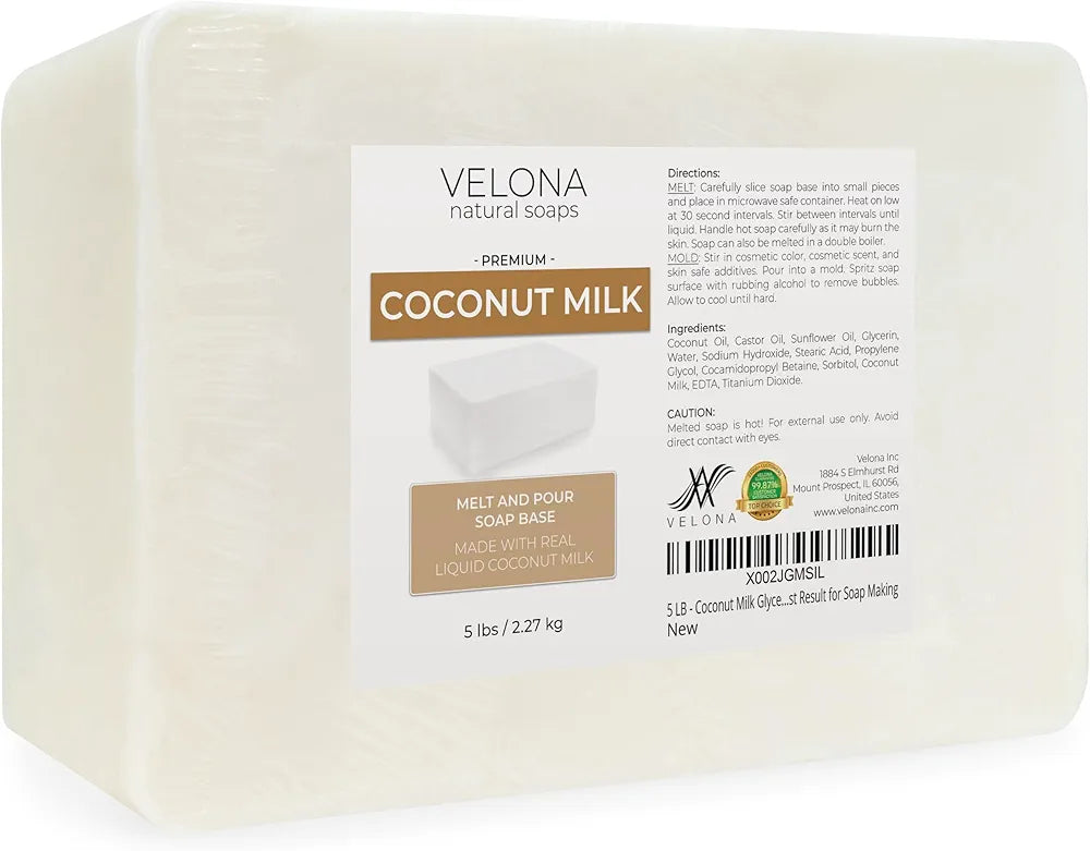 Coconut Milk Melt & Pour Glycerin Soap Base -5lbs