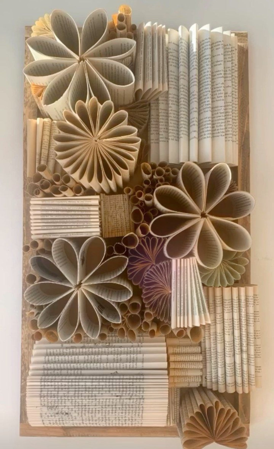 Folded book pages Wall Art Workshop Thursday November 20th at 6:00 p.m.