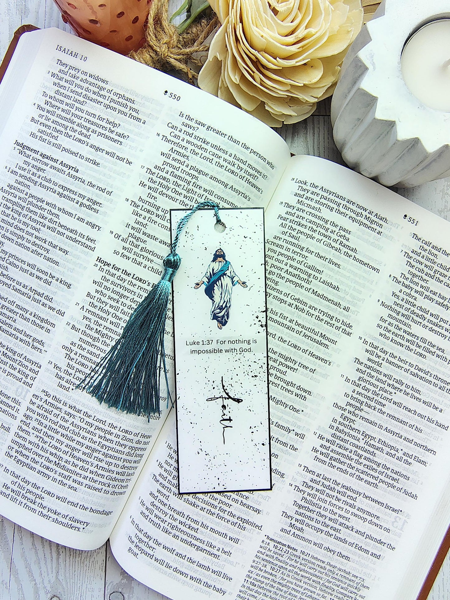 Inspirational Scripture Bookmarks with Tassels