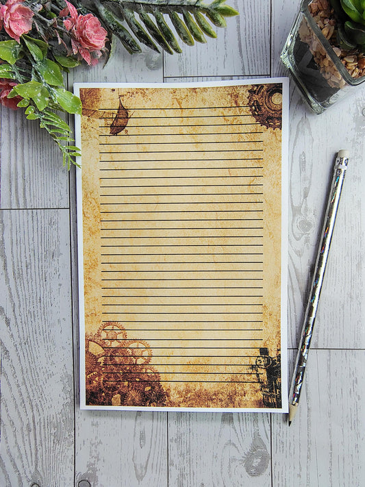 Vintage Steampunk Stationery Paper-Hal Sheet