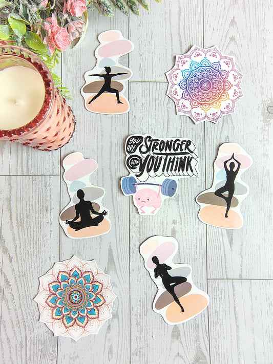 Inspirational Yoga, Brain Power & Mandala Magnets
