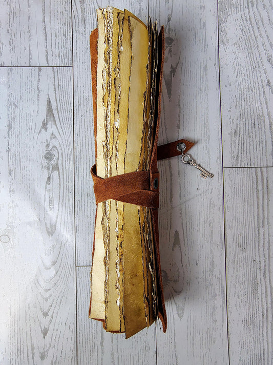 Suede Covered Scrolled Journal