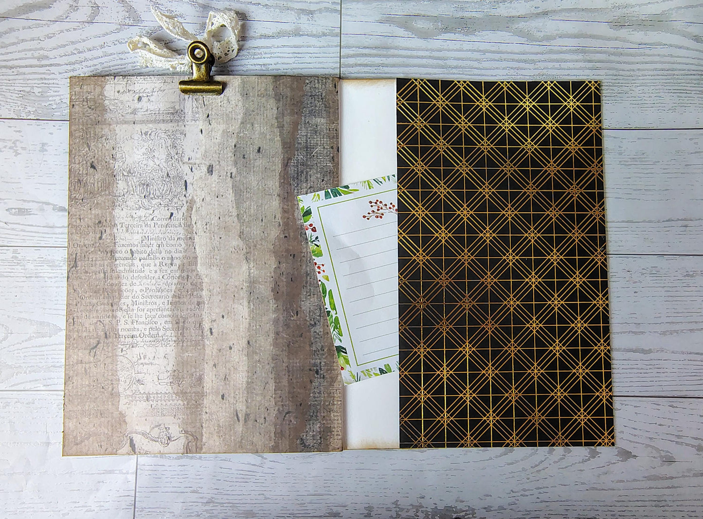 Vintage Themed Pocket Folio Journal