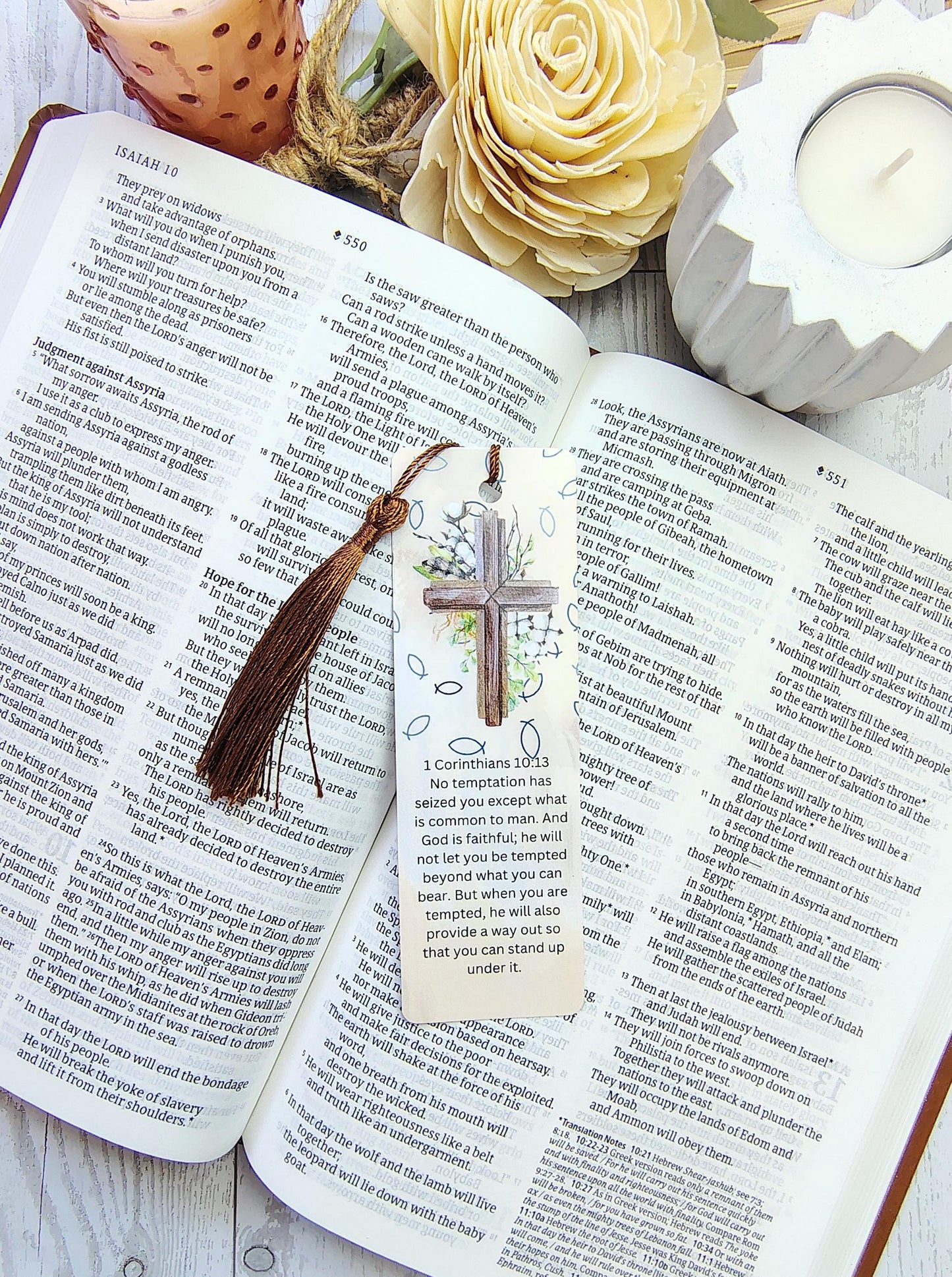Inspirational Scripture Bookmarks with Tassels