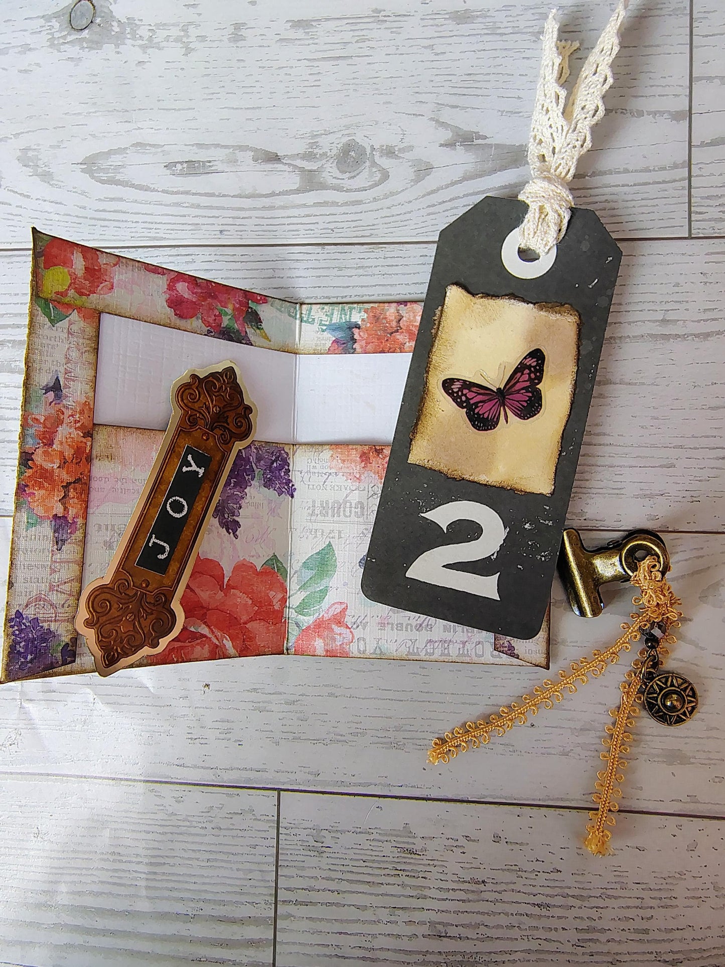 Junk Journal Pockets and Tag Mini Folder Ephemera