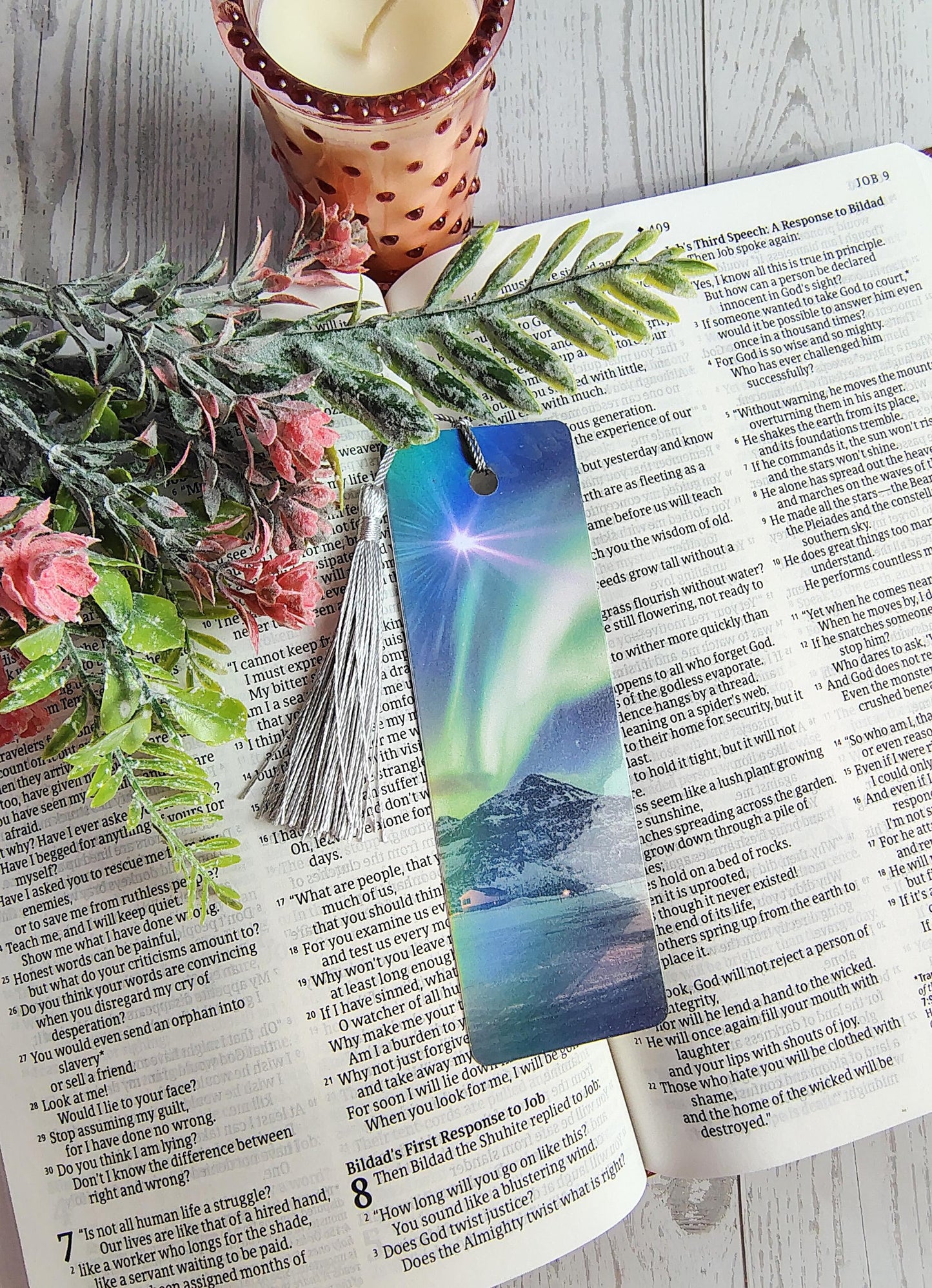 Aurora Borealis Bookmarks with Tassels