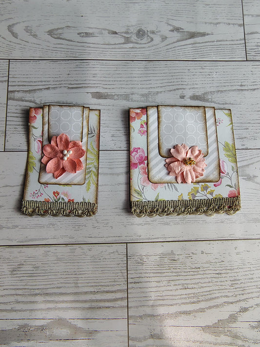 Junk journal Vintage Inspired Hidden Paperclips set of 2