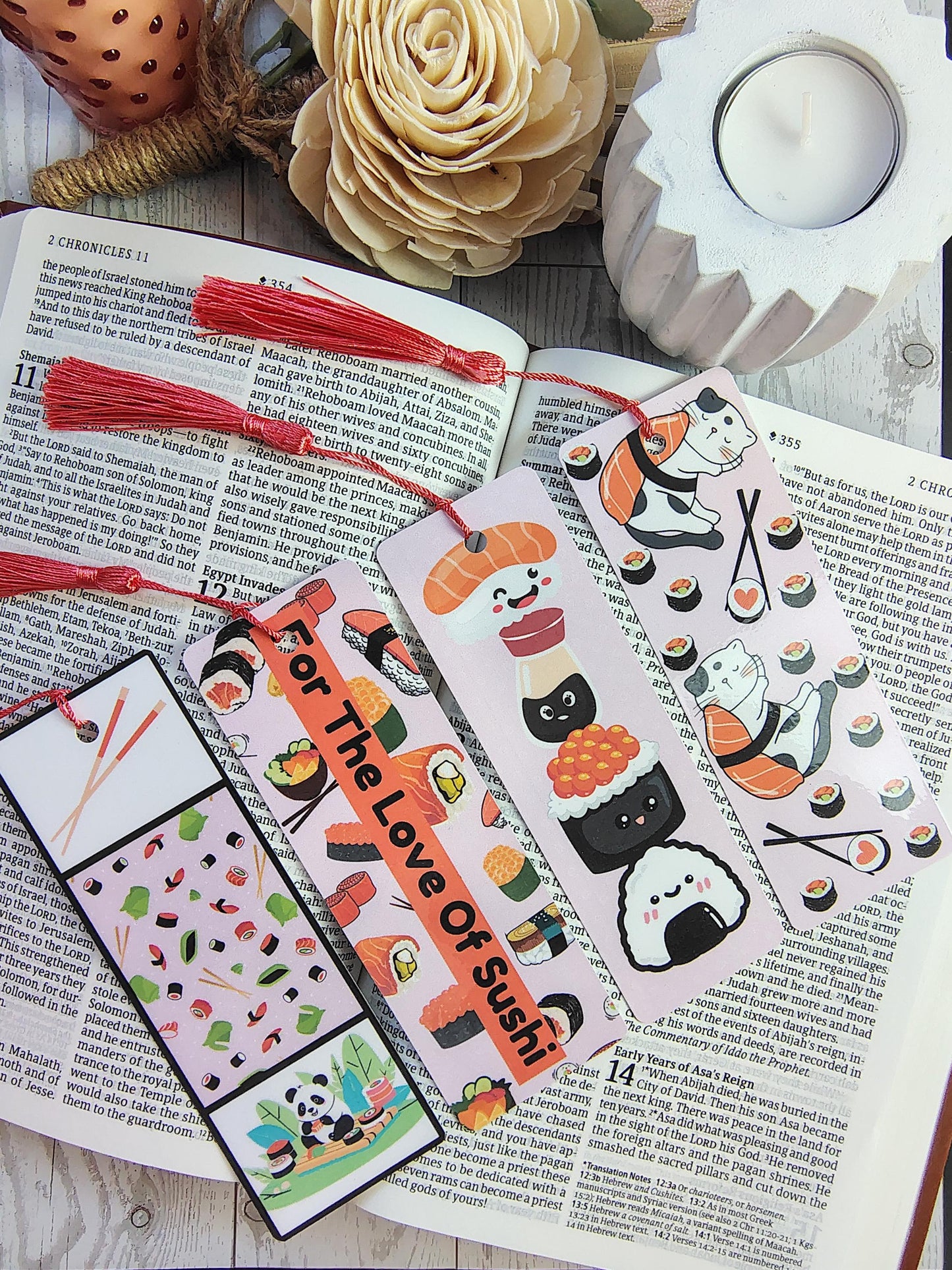 Sushi Lovers Bookmarks with Tassels