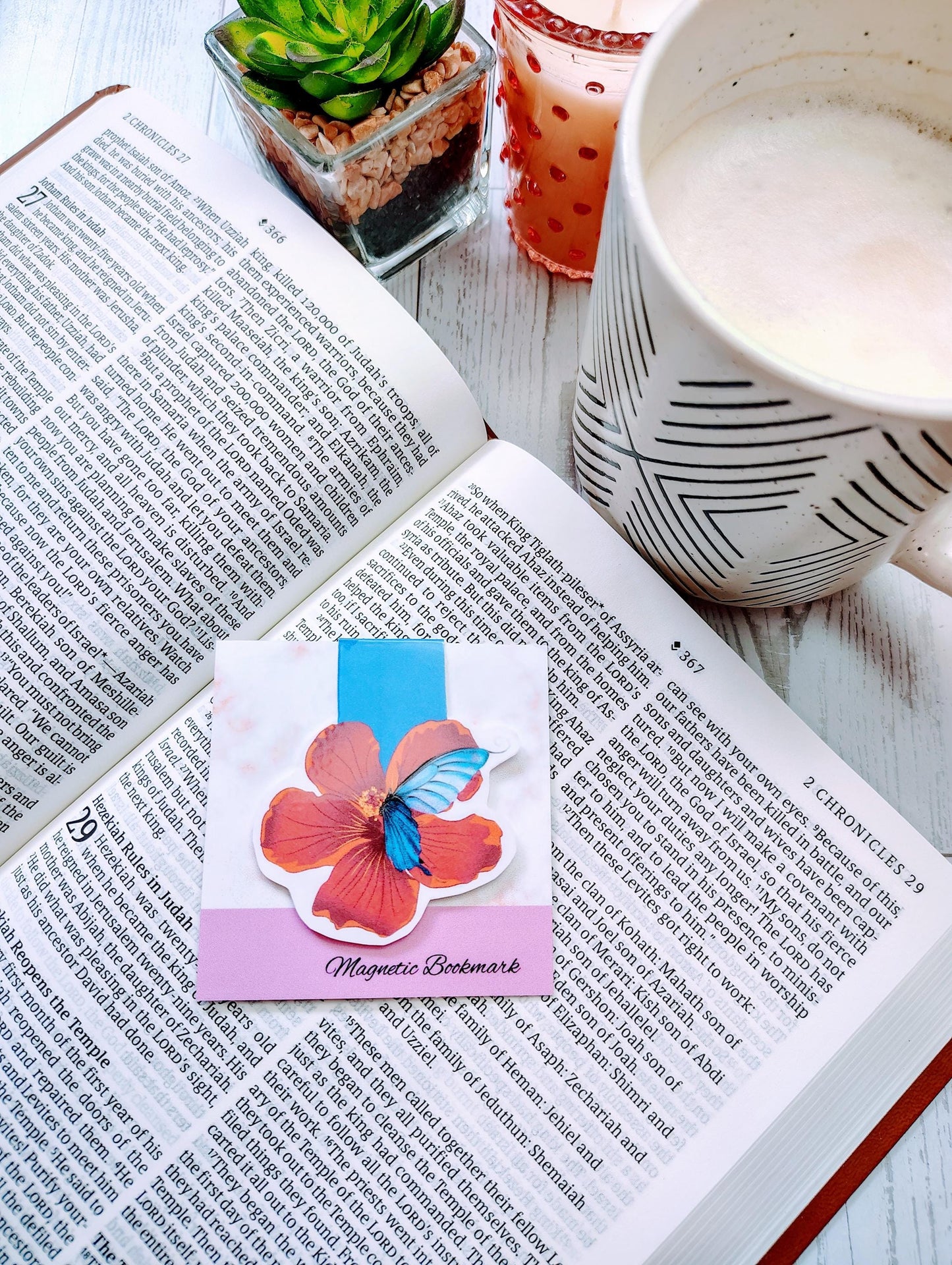 Bright Colorful Floral Magnetic Bookmarks