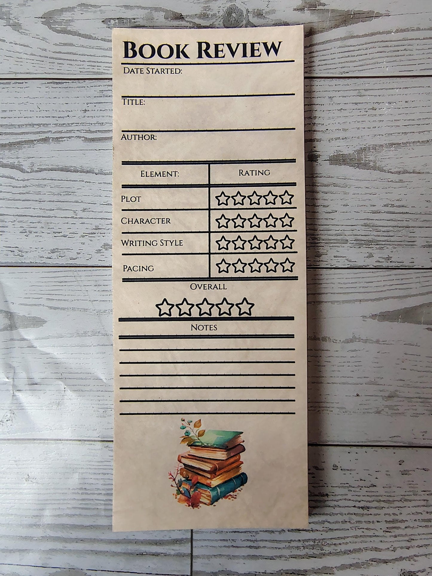 Book Review Slips or Bookmarks 10pkg