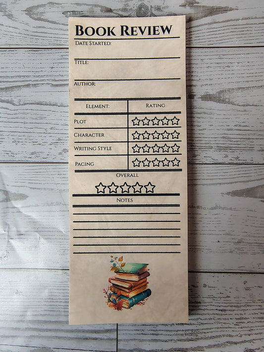 Book Review Slips or Bookmarks 10pkg