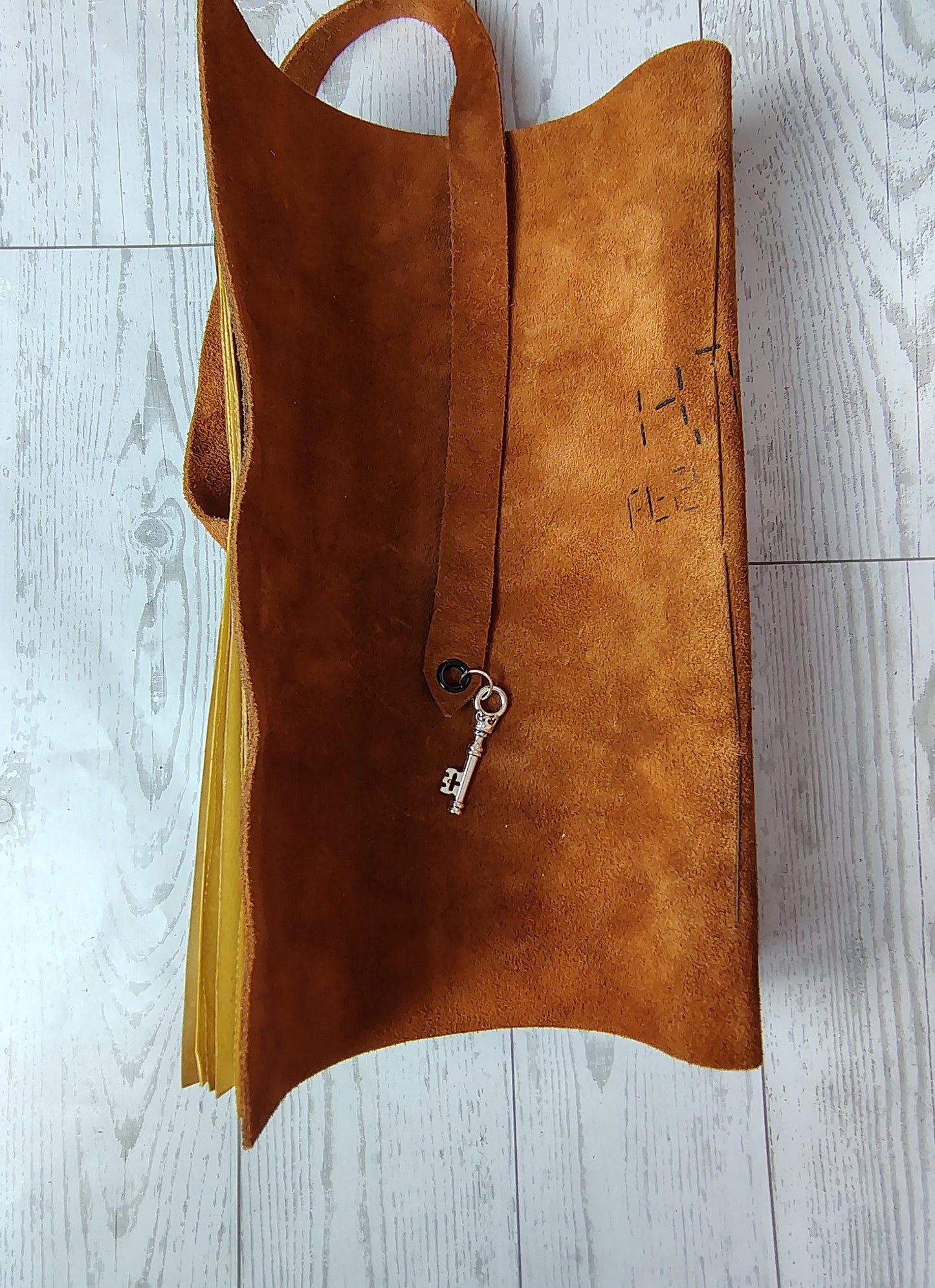 Suede Covered Scrolled Journal