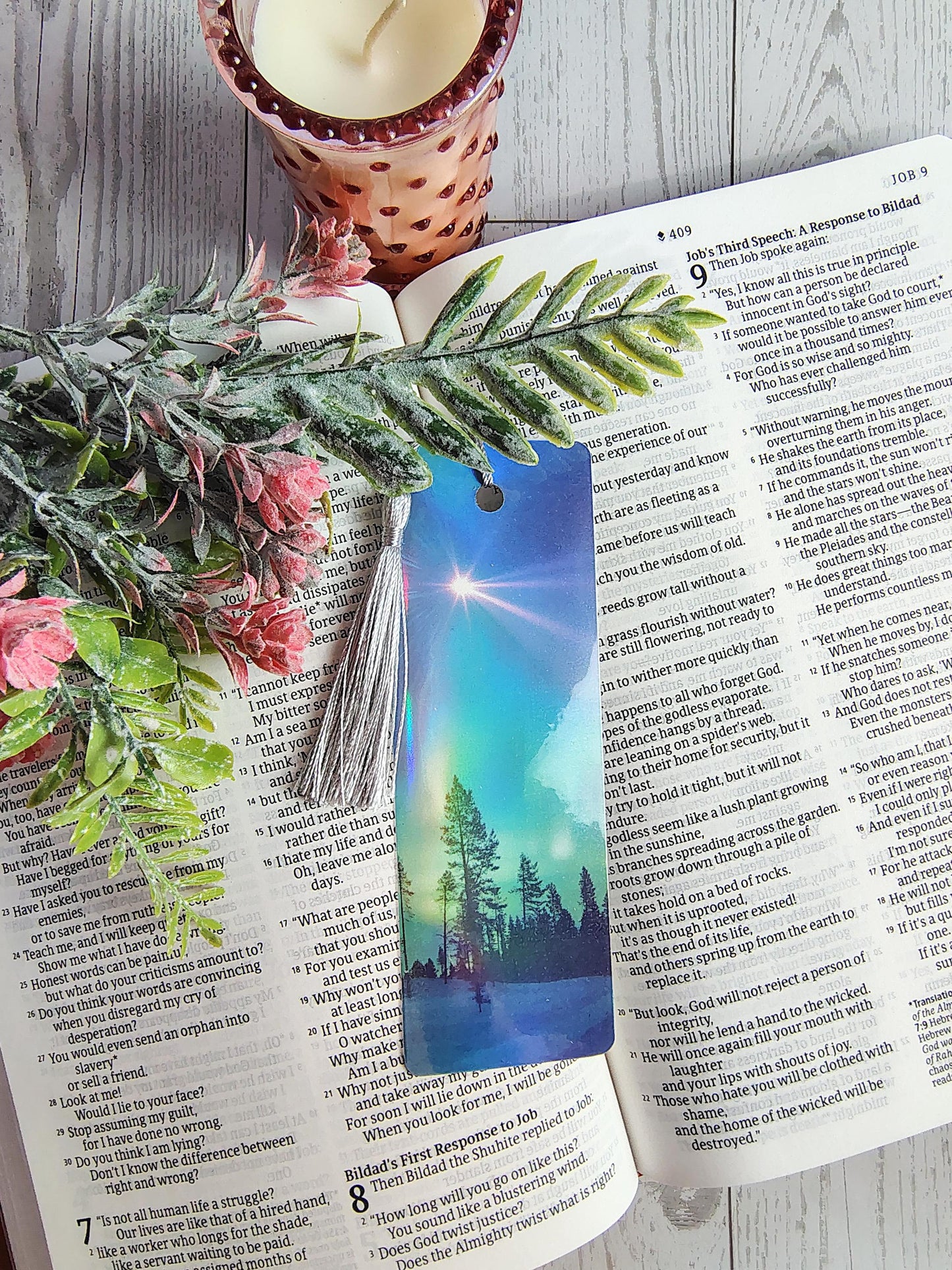 Aurora Borealis Bookmarks with Tassels