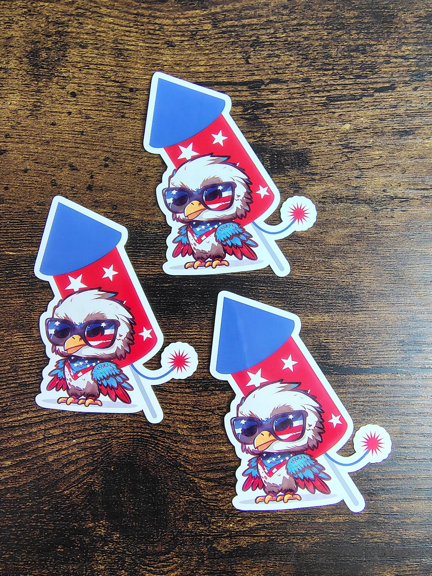 4th of July Eagle and Firework Sticker