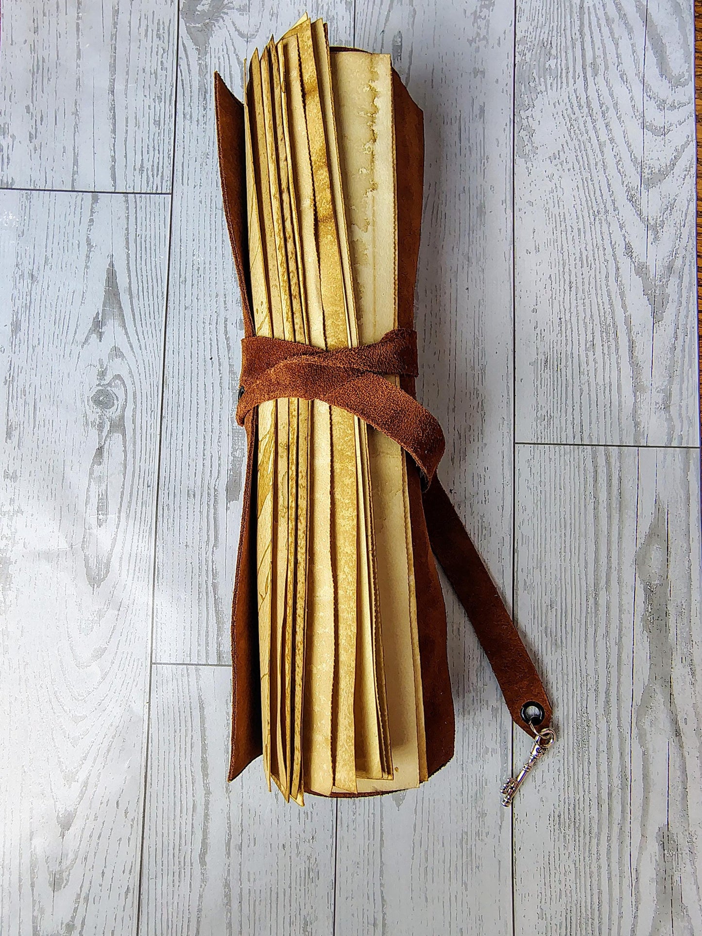 Suede Covered Scrolled Journal