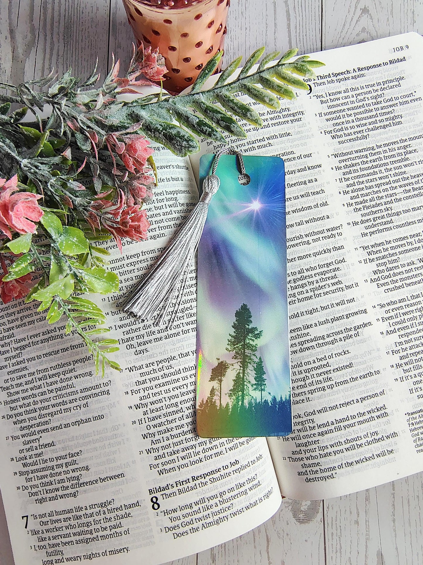 Aurora Borealis Bookmarks with Tassels