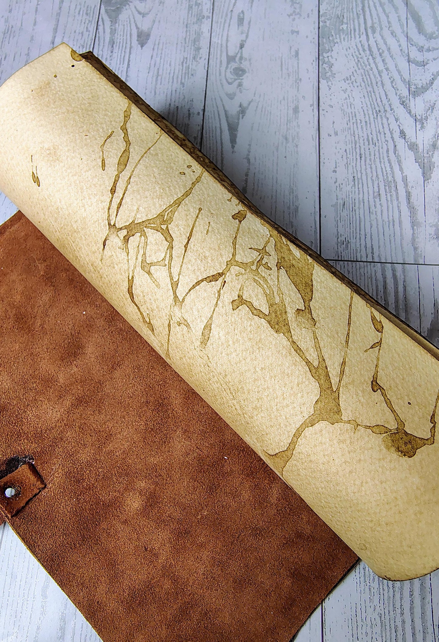 Suede Covered Scrolled Journal