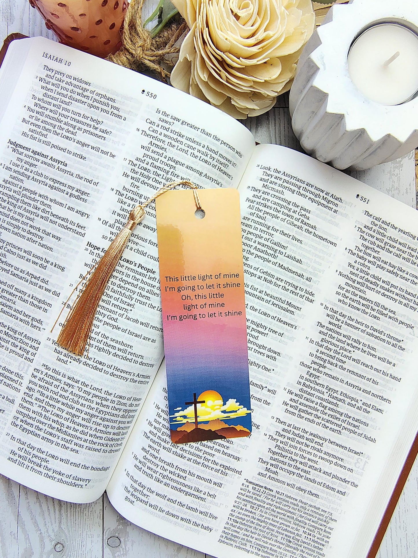 Inspirational Scripture Bookmarks with Tassels