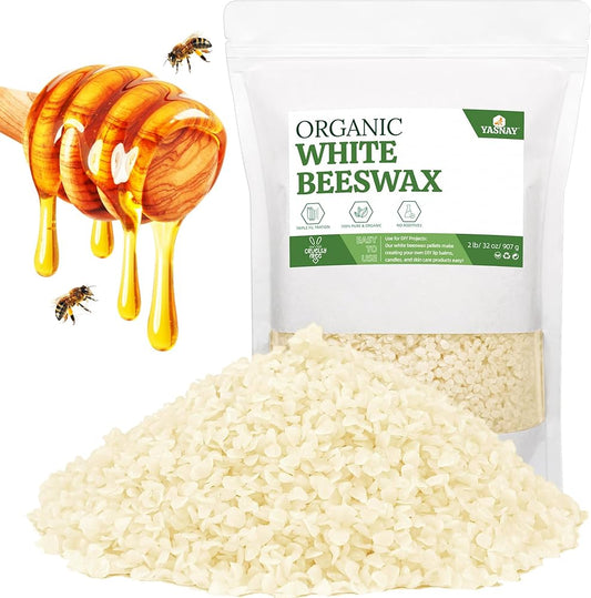 Organic Beeswax Pellets-100% Natural & Triple-Filtered- 2lbs