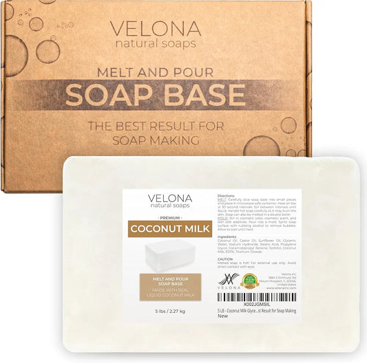 Coconut Milk Melt & Pour Glycerin Soap Base -5lbs