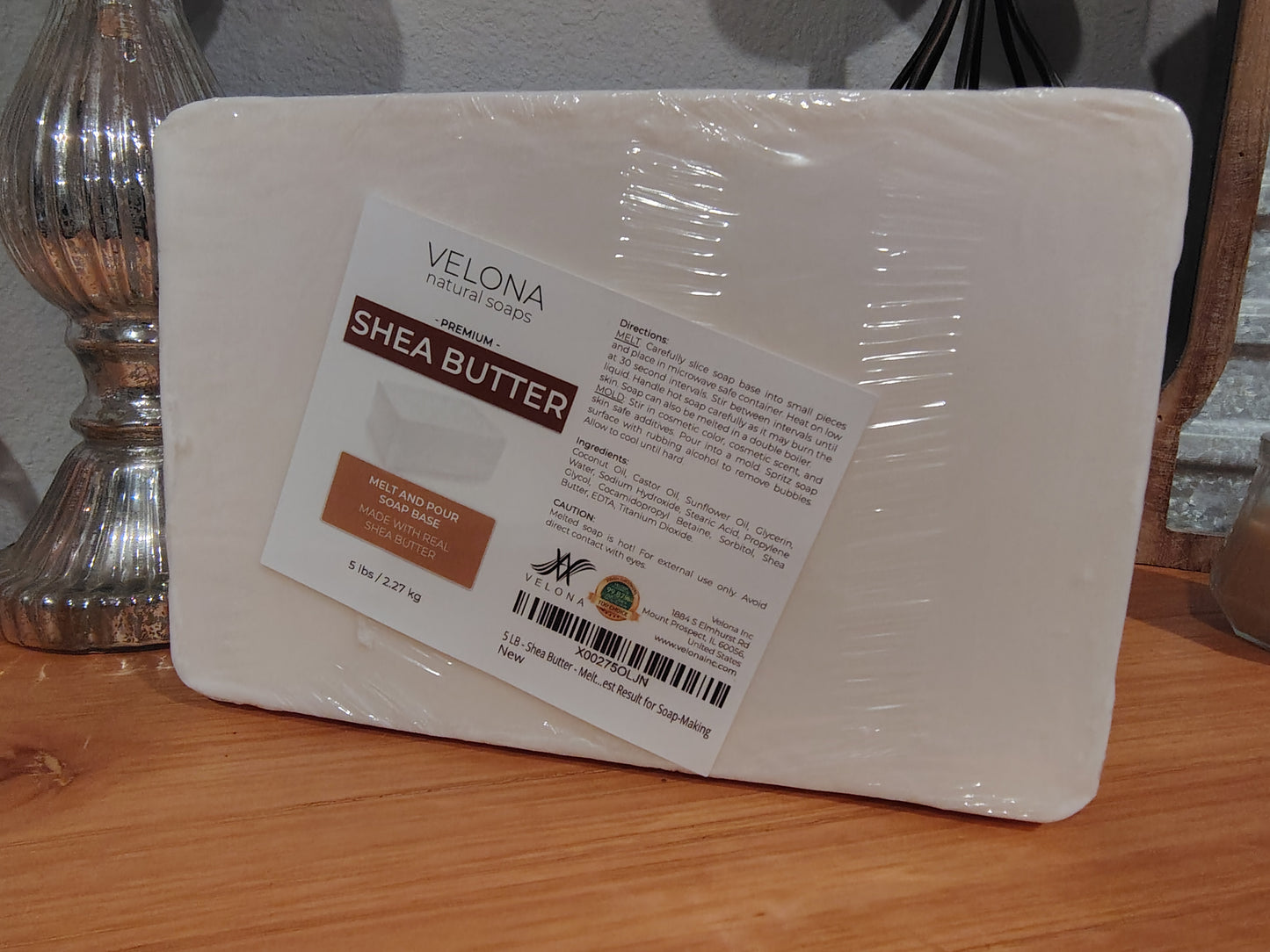 Velona 5LB  Shea Butter Melt and Pour Soap Base- SLS/SLES free