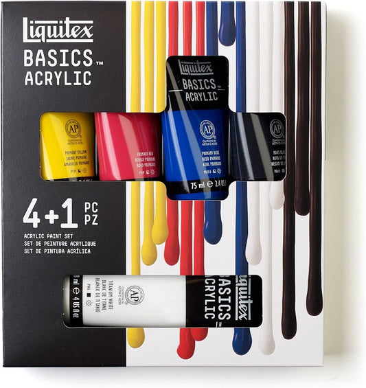 Liquitex BSICS Acrylic Paint 4+1 pack